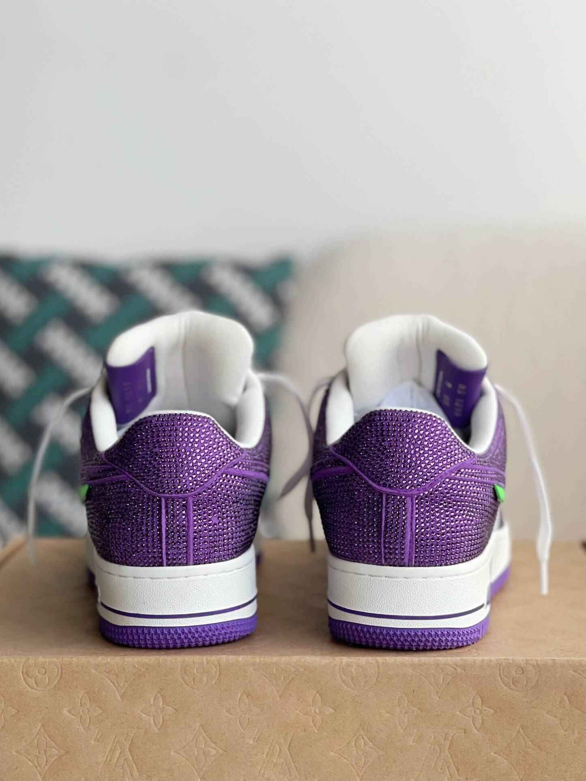 Custom Air Force 1 Low – Swarovski Crystal White & Purple