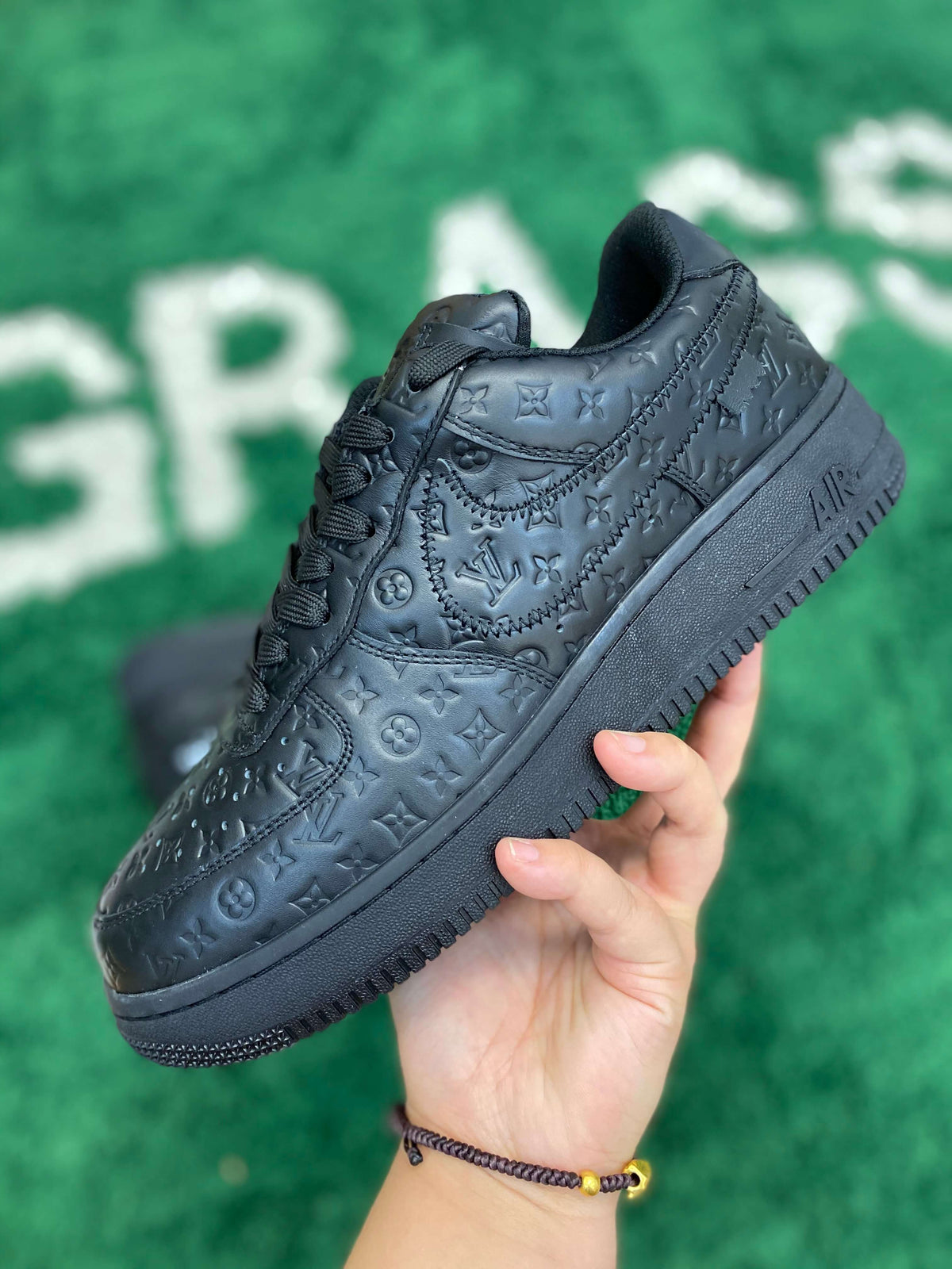 Louis Vuitton x Nike Air Force 1 Low by Virgil Abloh – Triple Black Monogram CUSTOM