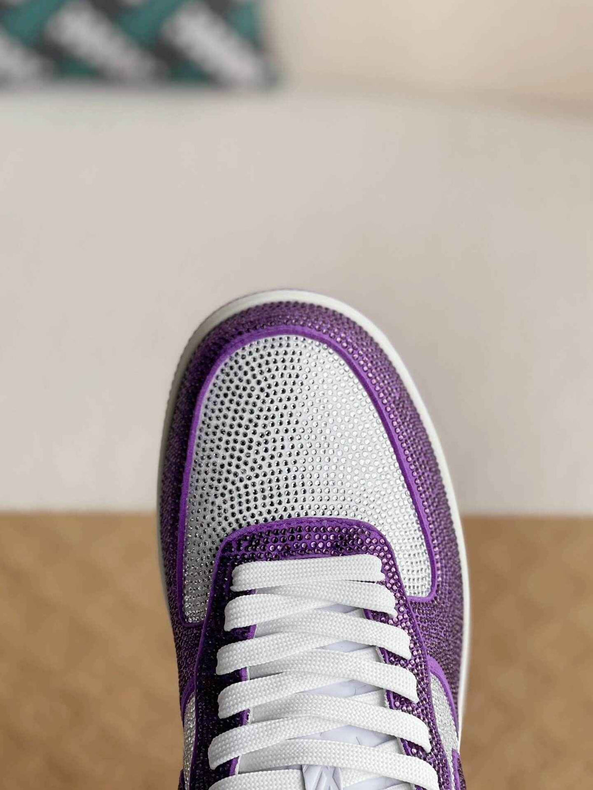 Custom Air Force 1 Low – Swarovski Crystal White & Purple