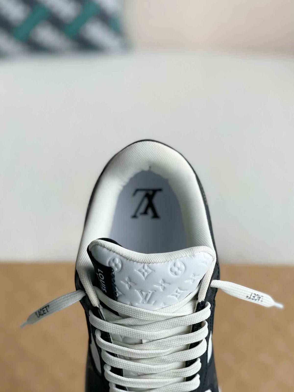 Custom Air Force 1 Low – Black & White Monogram Leather