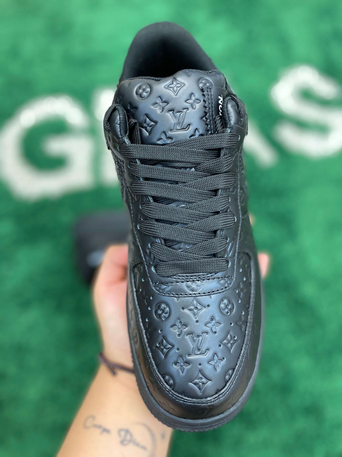 Louis Vuitton x Nike Air Force 1 Low by Virgil Abloh – Triple Black Monogram CUSTOM