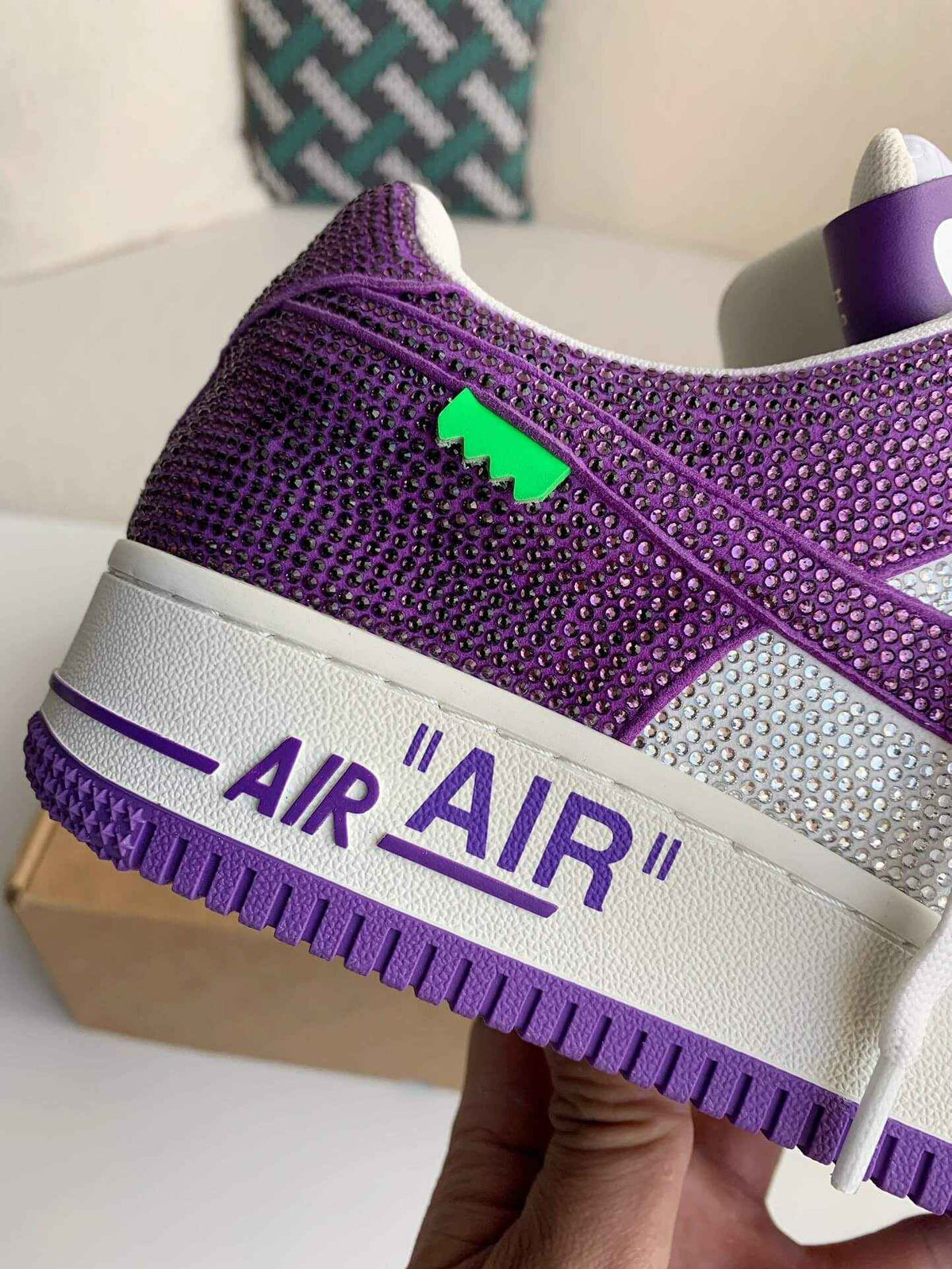 Custom Air Force 1 Low – Swarovski Crystal White & Purple