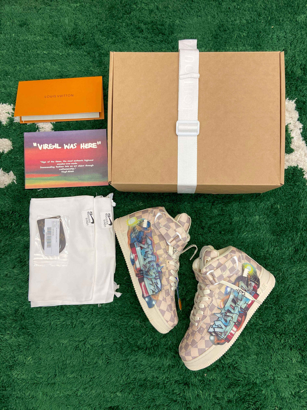 Air Force 1 Mid by Virgil Abloh – Damier Azur Graffit