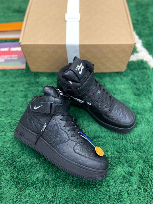 Air Force 1 Mid by Virgil Abloh – Triple Black Monogram