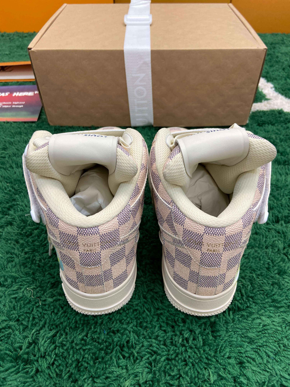 Air Force 1 Mid by Virgil Abloh – Damier Azur Graffit