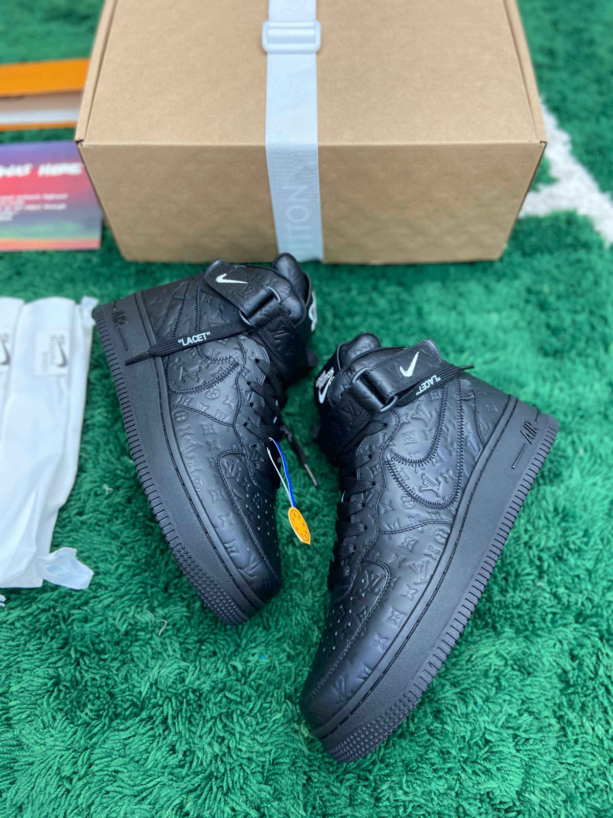 Air Force 1 Mid by Virgil Abloh – Triple Black Monogram