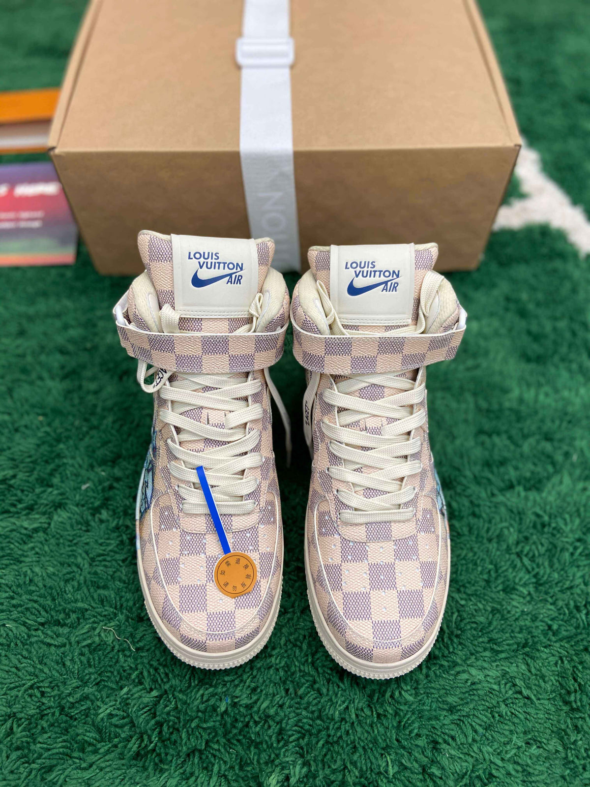 Air Force 1 Mid by Virgil Abloh – Damier Azur Graffit
