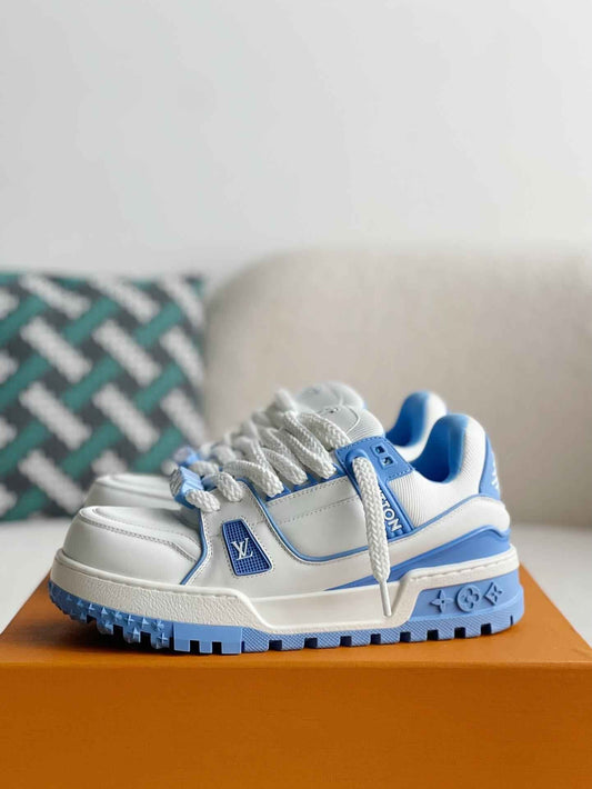 Louis Vuitton LV Maxi Trainer – White & Light Blue Calf Leather