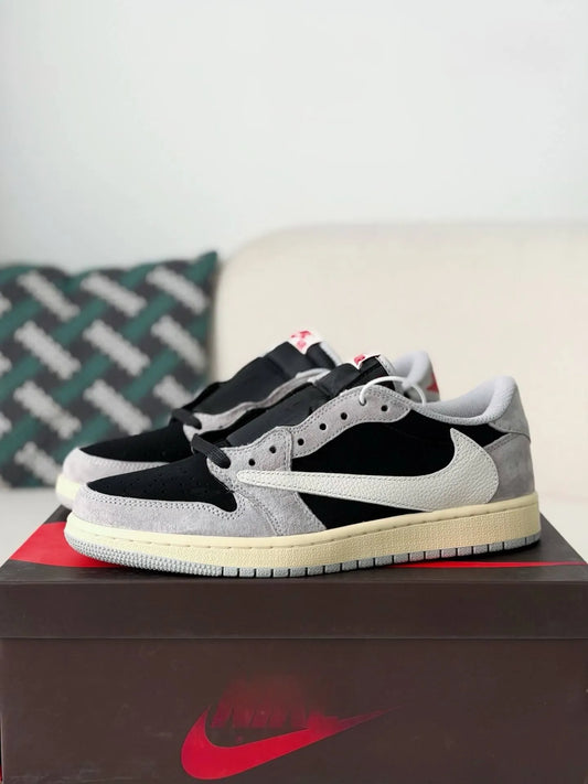 Travis Scott x Air Jordan 1 Low “Black Grey Reverse Swoosh” - OMYGOODS