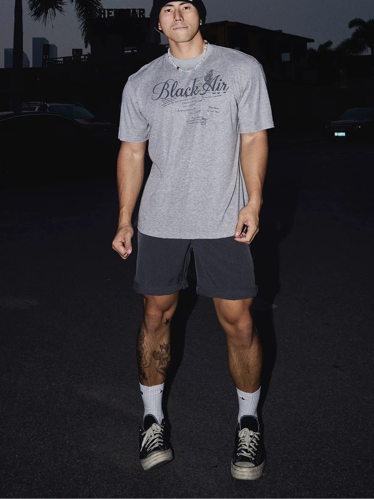 Heather Grey Script Graphic Tee - Notkicks