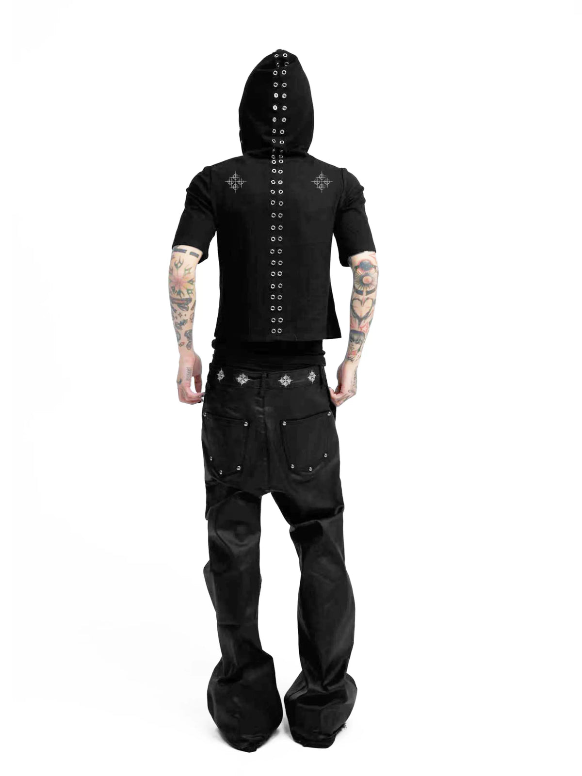 Midnight Rivet Hooded Graphic Tee - Notkicks