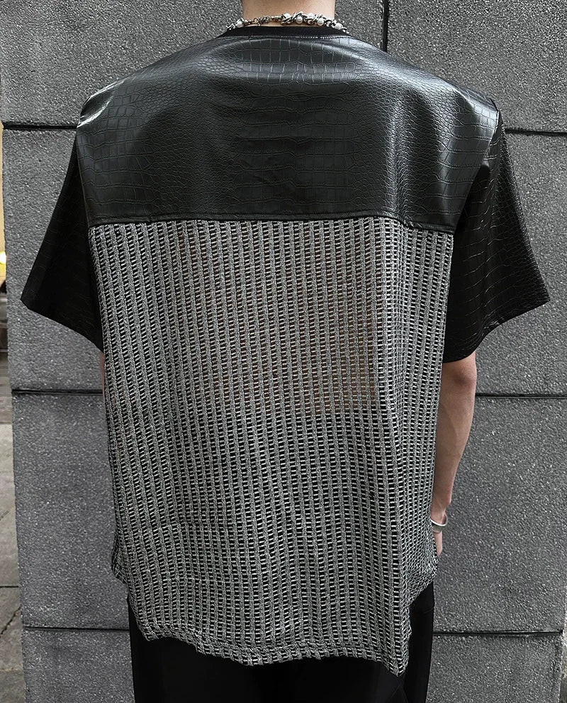 Chrome Grid Splice Panel Tee - Notkicks