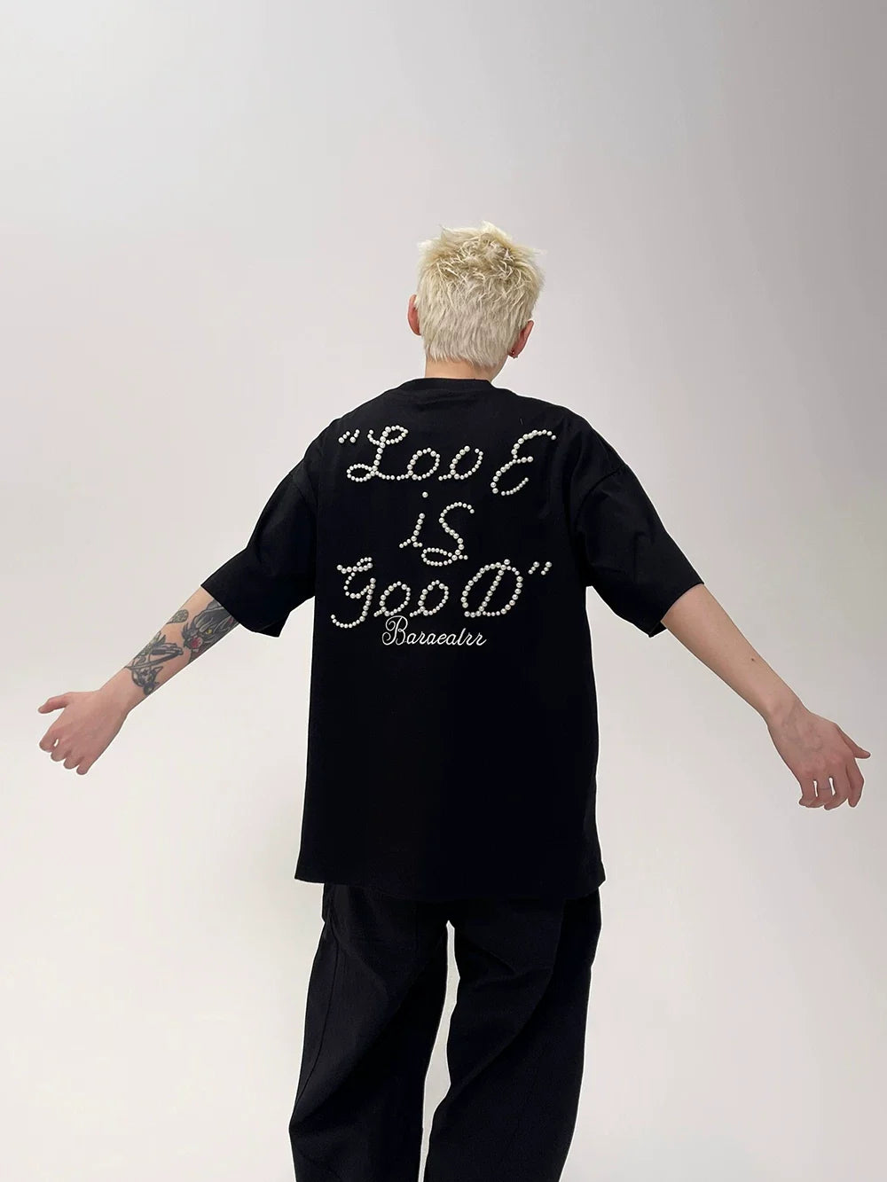 Love Is Dydup Pearl Lettering Tee - Notkicks