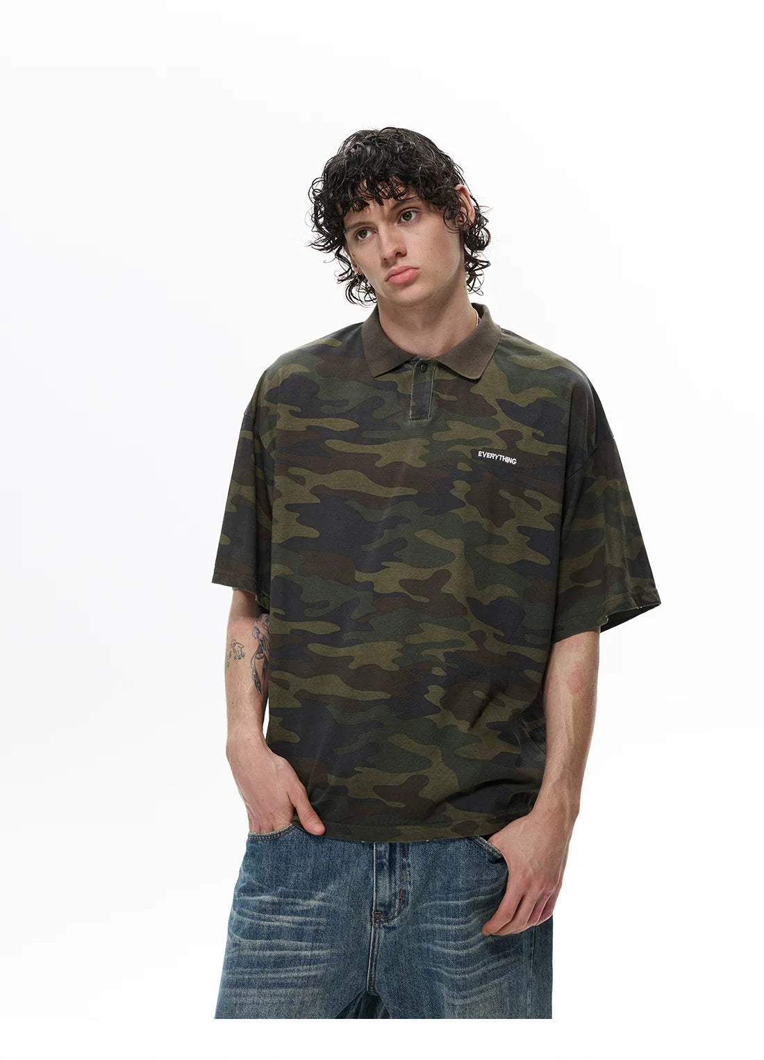 Everything Camo Polo Tee - Notkicks