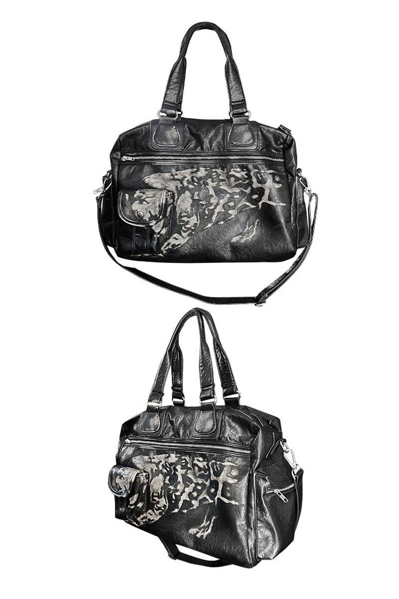 Distressed Leopard Sling Bag - Notkicks