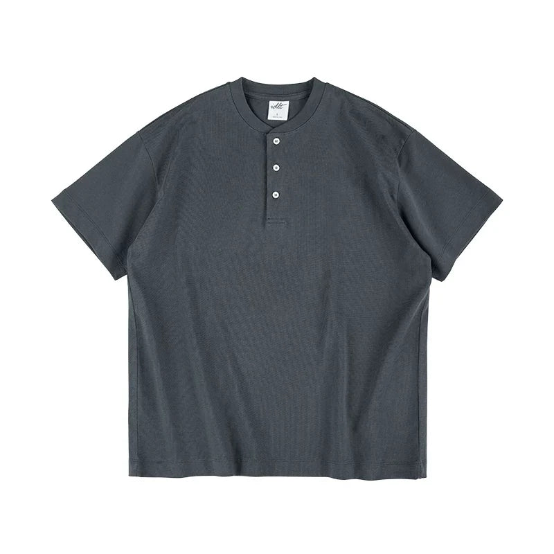 Core Crest Short-Sleeve Henley Tee - Notkicks