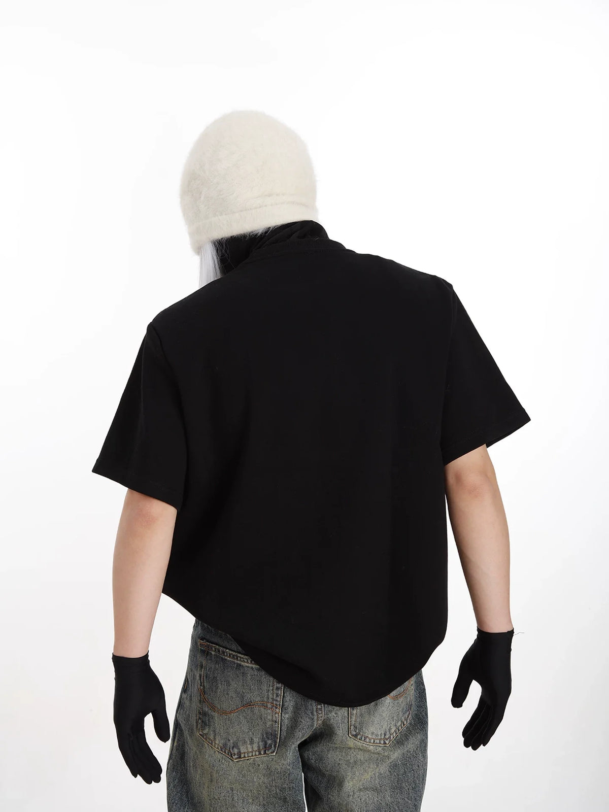 Nebula Studded Shoulder Box Tee - Notkicks