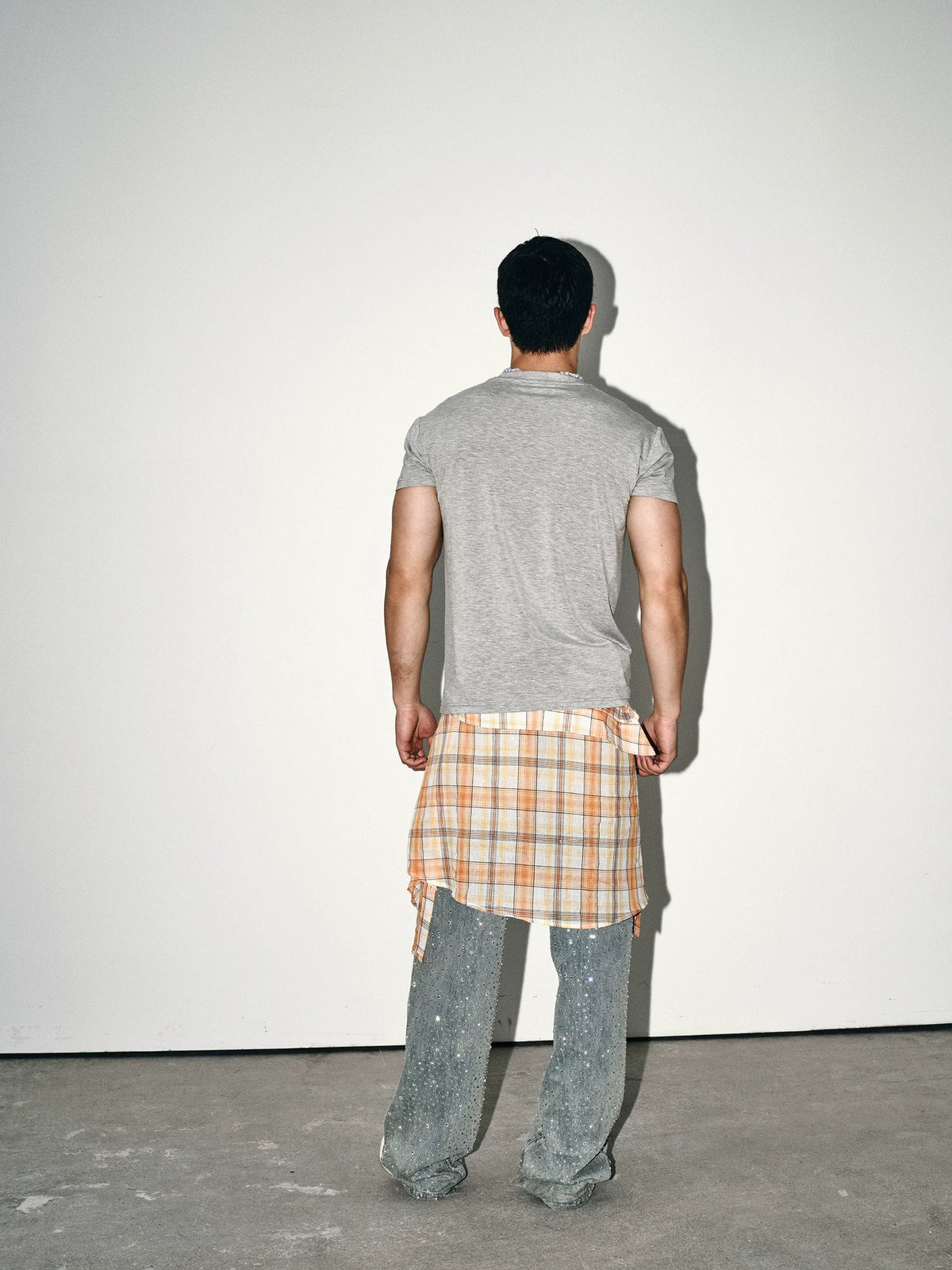 Heather Grey Minimal Logo Fitted Tee - Notkicks