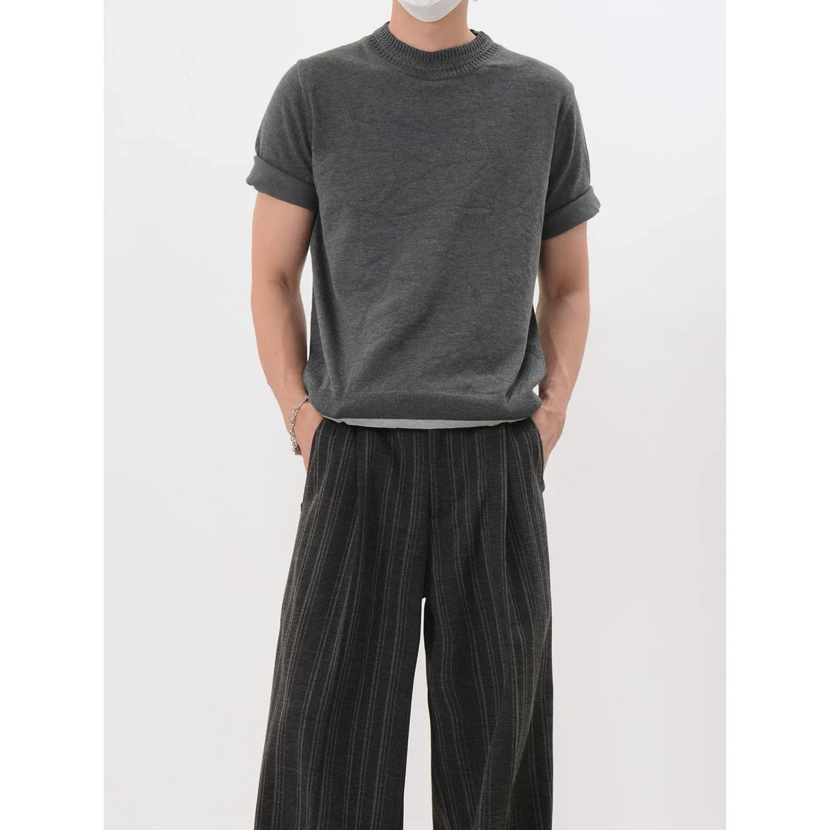 Heather Mock Knit Tee - Notkicks