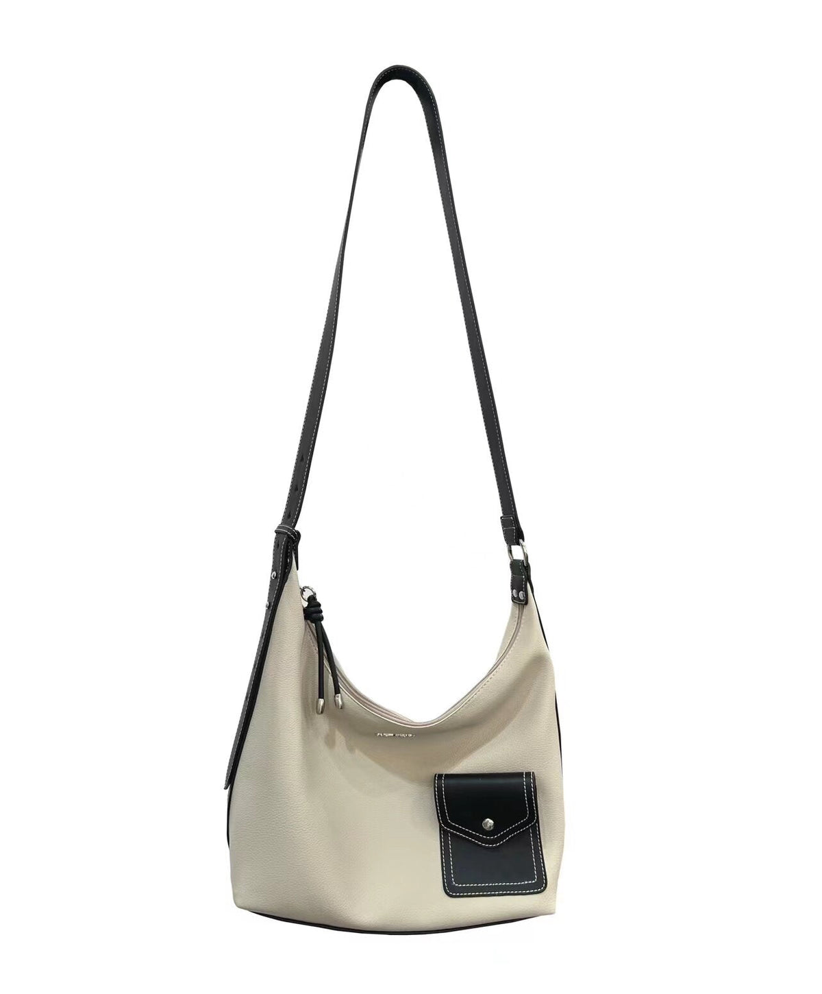 Leather Black Pocket Casual Shoulder Bag - Notkicks