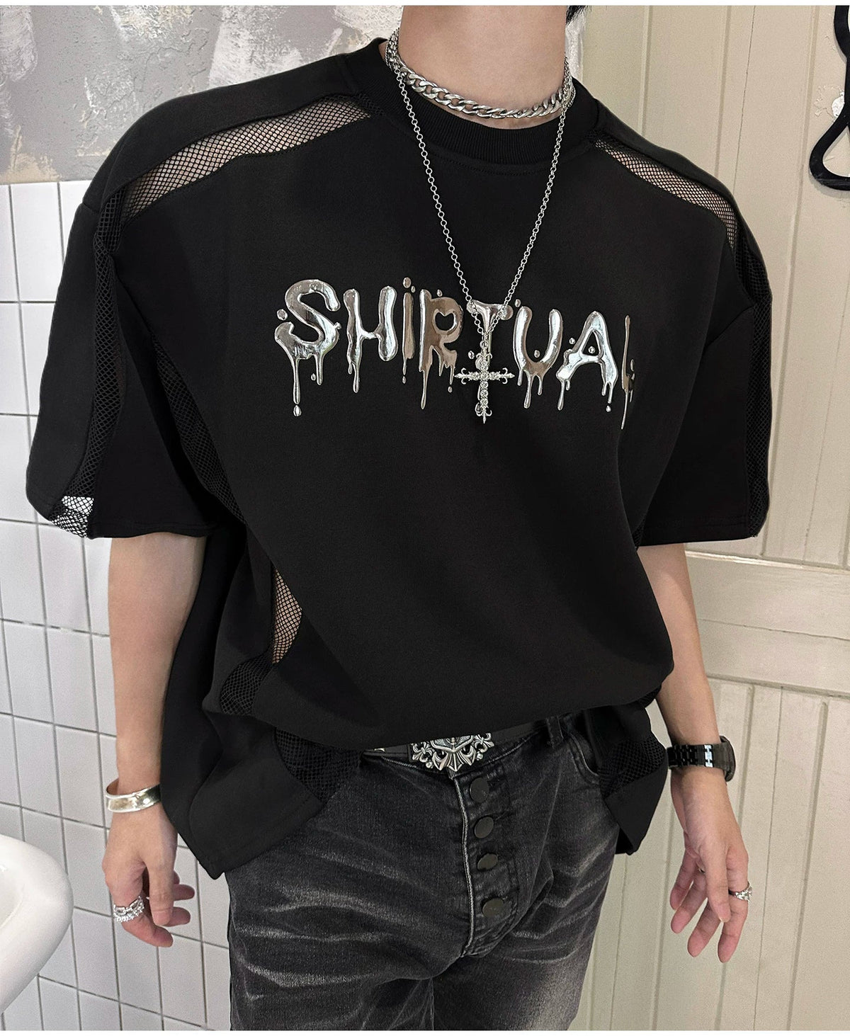 Chrome Spirit Mesh Ritual Tee - Notkicks