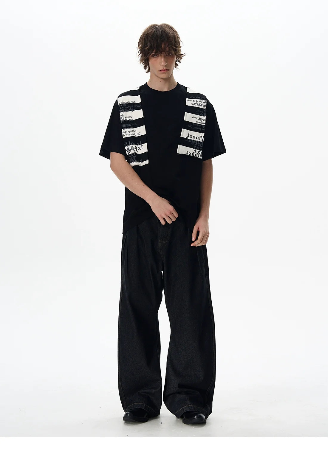 Graphic Stripe Patchwork Tee - Notkicks
