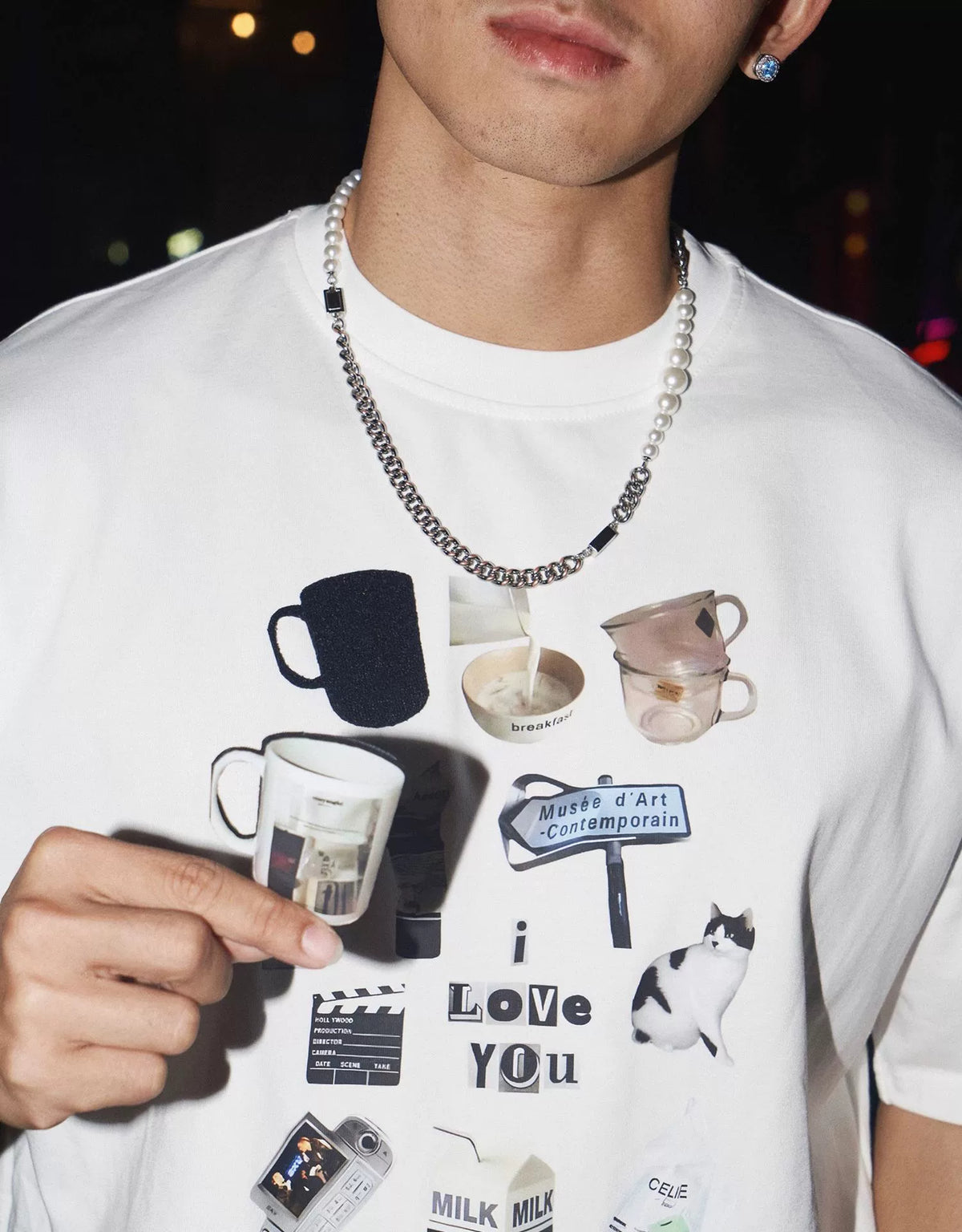 Café Print Graphic T-Shirt - Notkicks