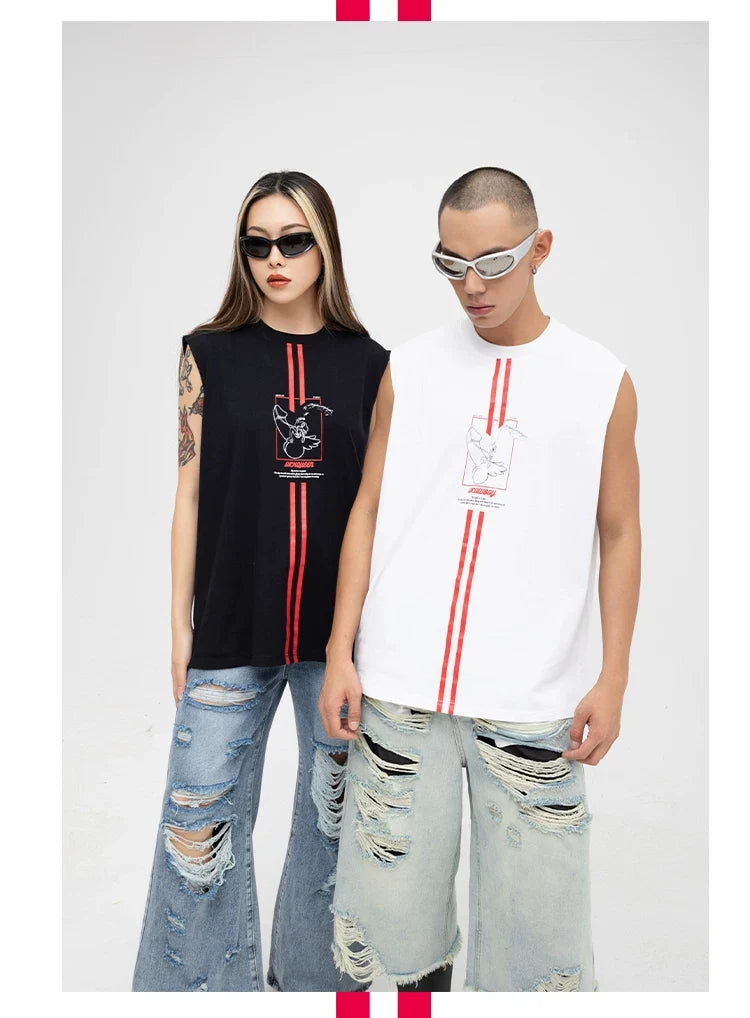 Redline Cowboy Graphic Sleeveless Tee - Notkicks