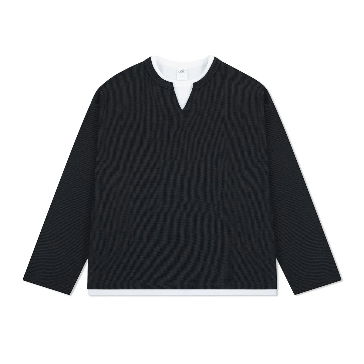 Layernotch Waffle Long Sleeve Tee - Notkicks