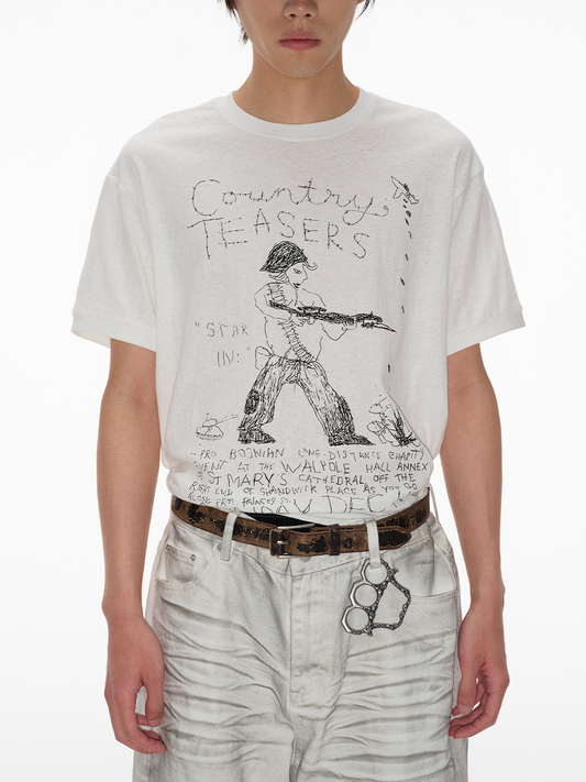 Country Teasers Sketch Graphic T-Shirt - Notkicks