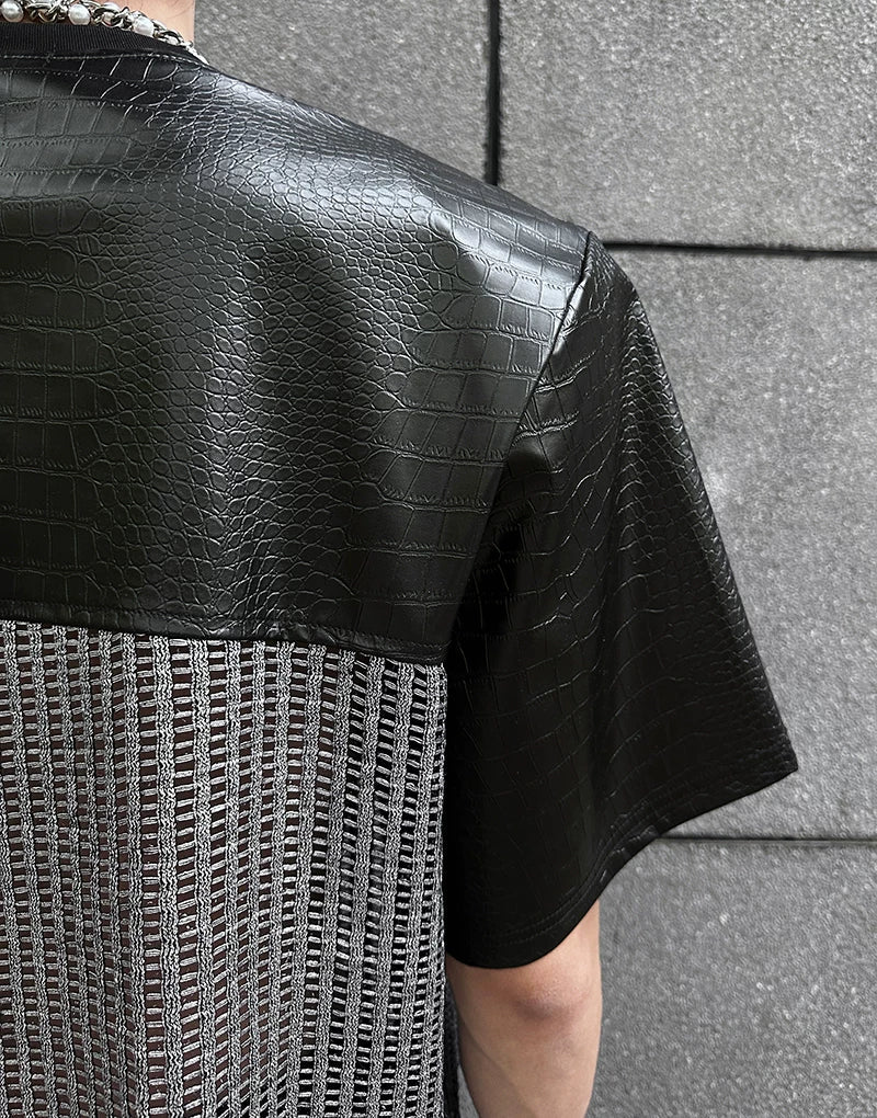 Chrome Grid Splice Panel Tee - Notkicks