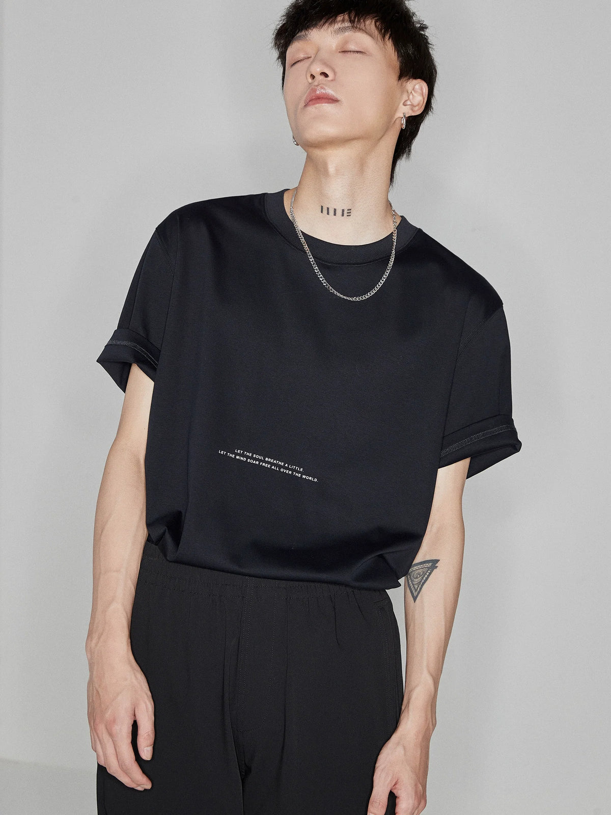 Color Block Letter Print Standard Tee - Notkicks