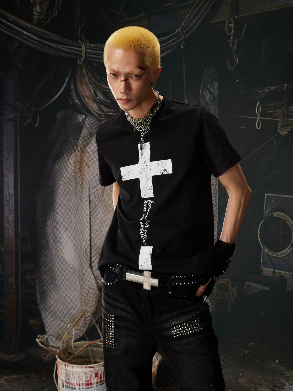 Sanctum Script Cross Graphic Tee - Notkicks