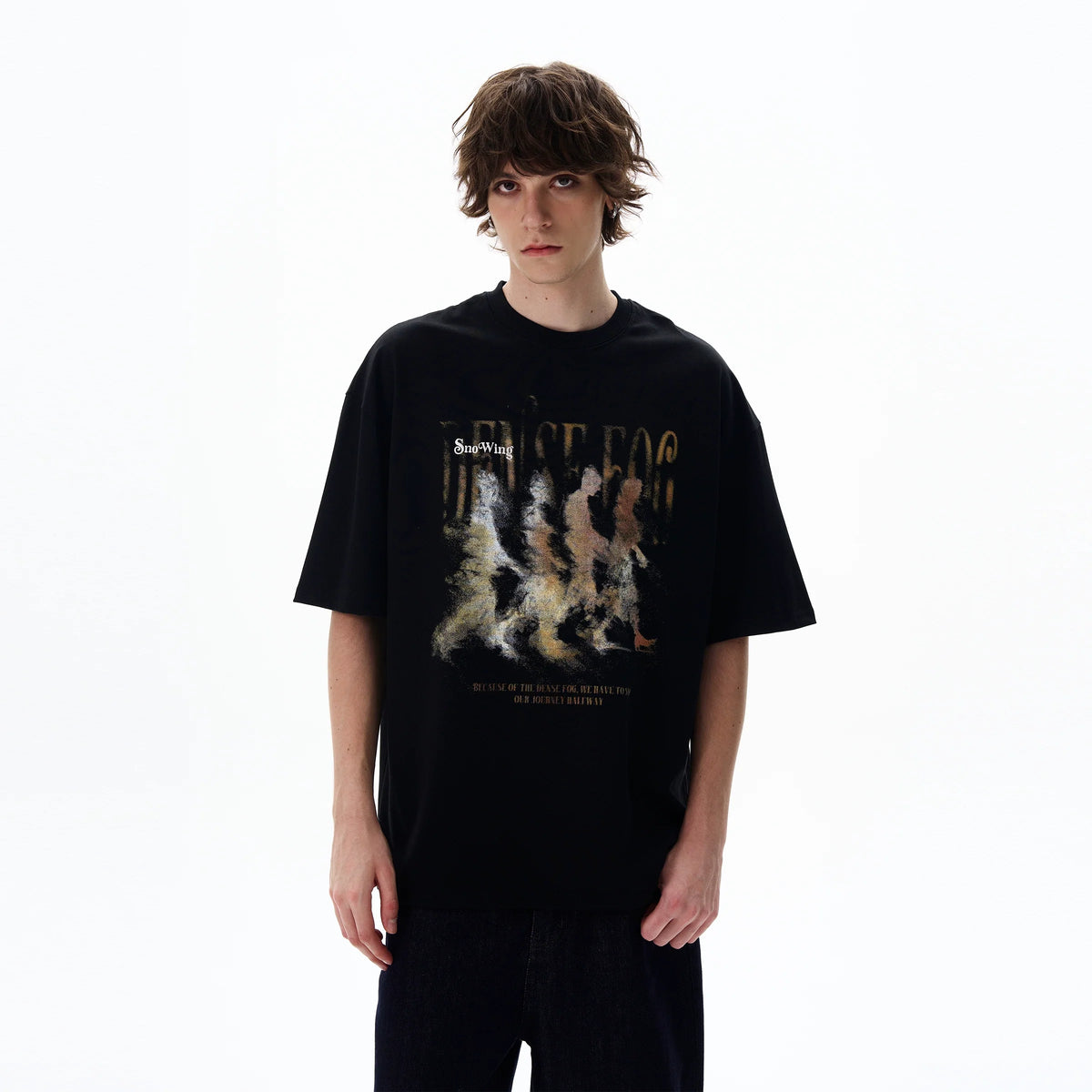 Dense Fog Graphic Oversized Tee - Notkicks