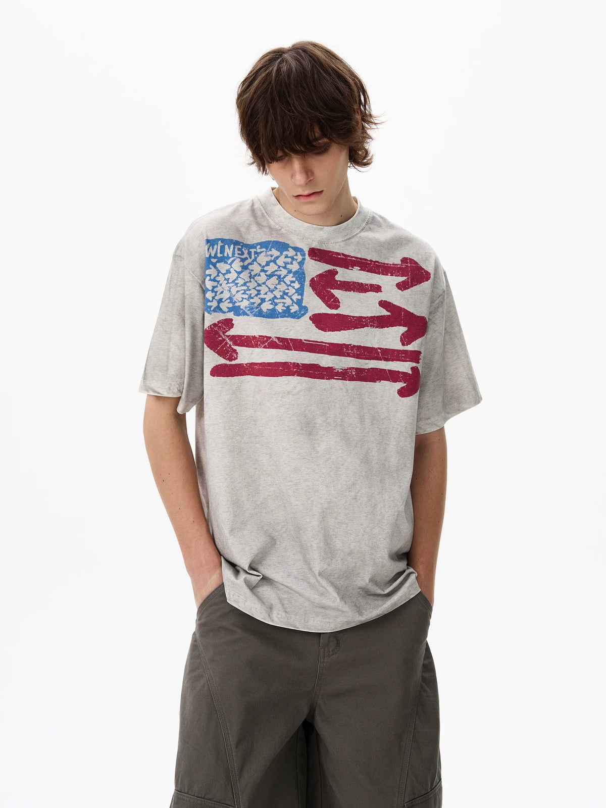 Vintage Flag Graphic Oversized T-Shirt - Notkicks