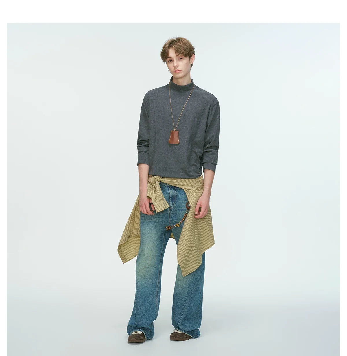 Draped Edge Mockneck Top - Notkicks