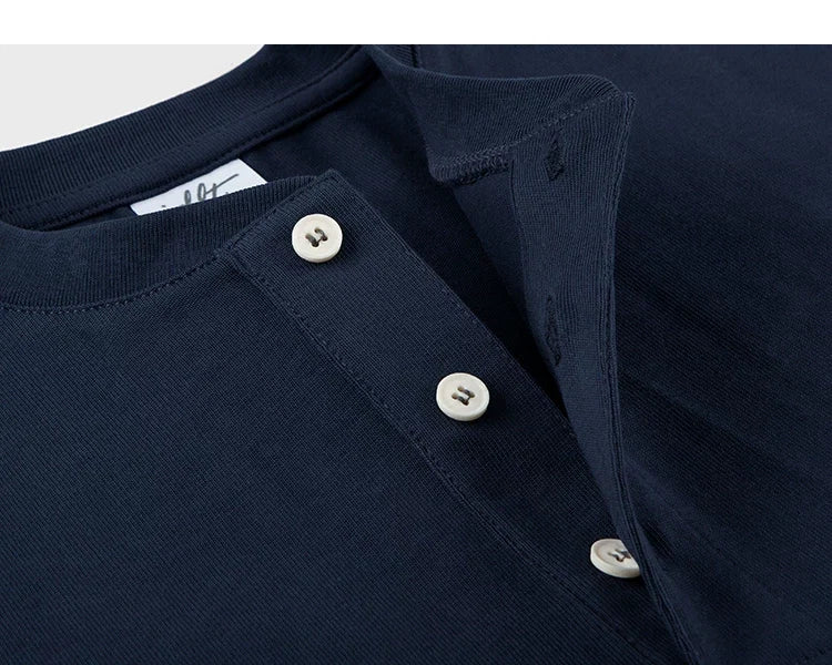 Core Crest Short-Sleeve Henley Tee - Notkicks