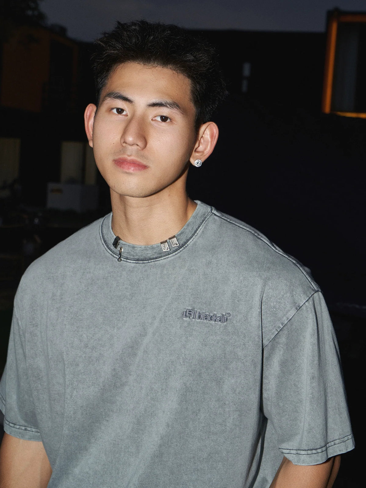 Washed Black Cotton T-Shirt - Notkicks