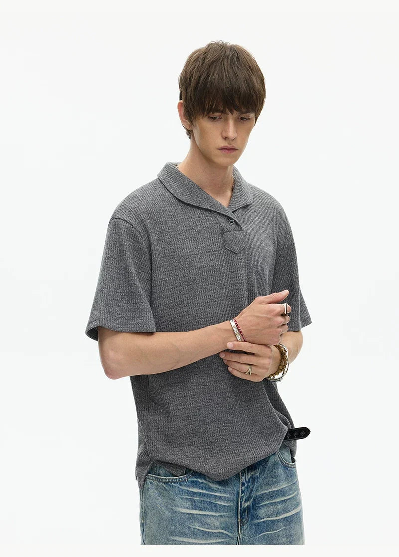Slate Ridge Shawl Collar Knit Tee - Notkicks