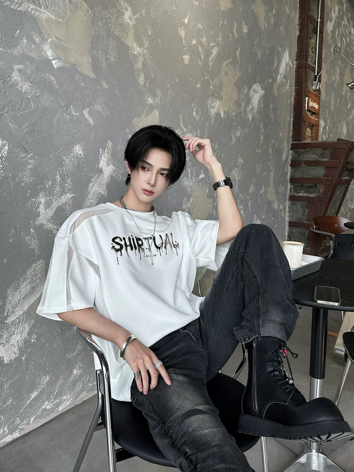 Chrome Spirit Mesh Ritual Tee - Notkicks
