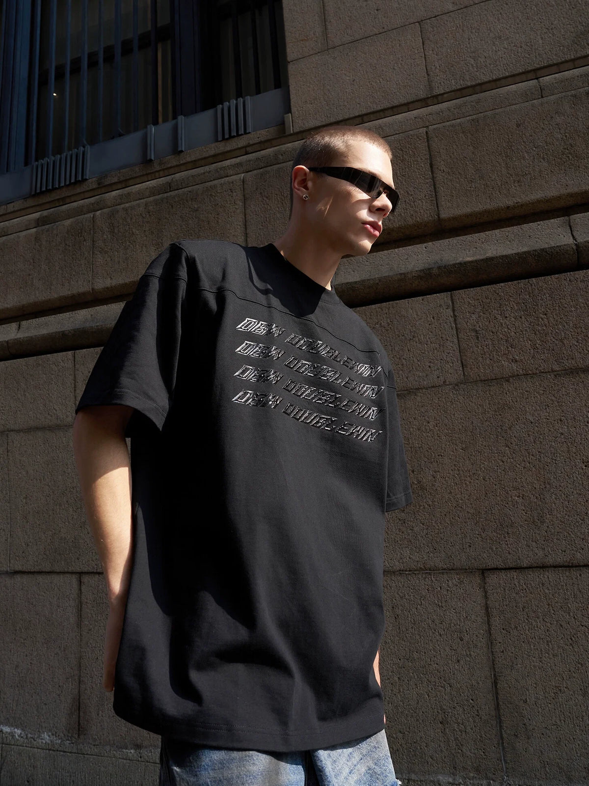 ShadowScript Embossed Street Tee - Notkicks
