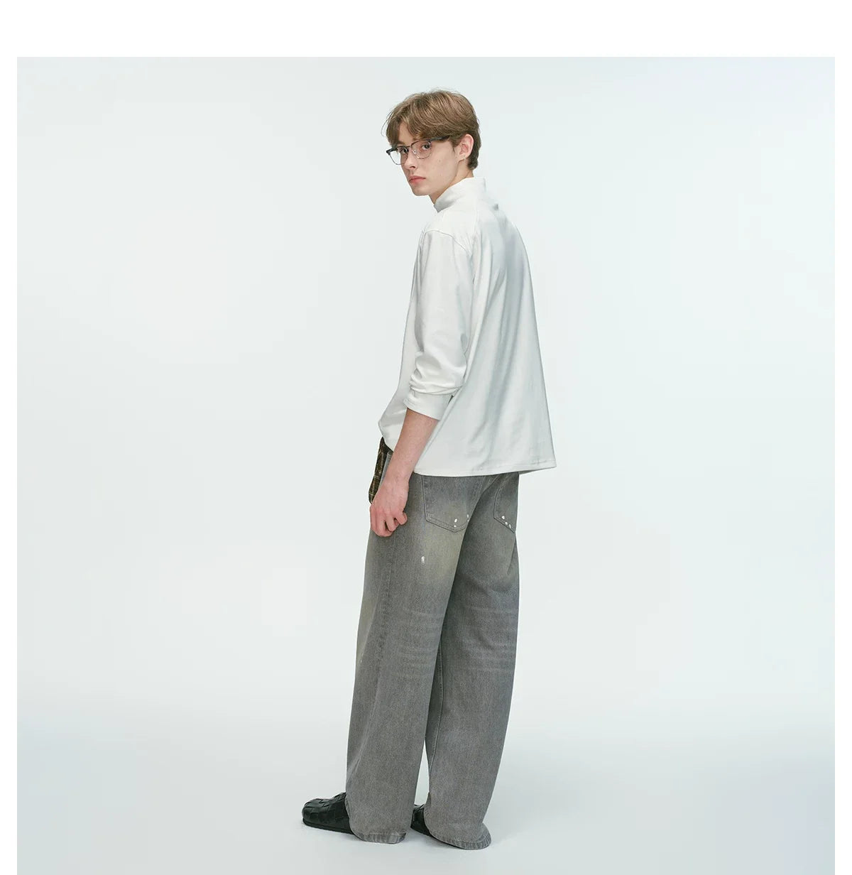 Draped Edge Mockneck Top - Notkicks