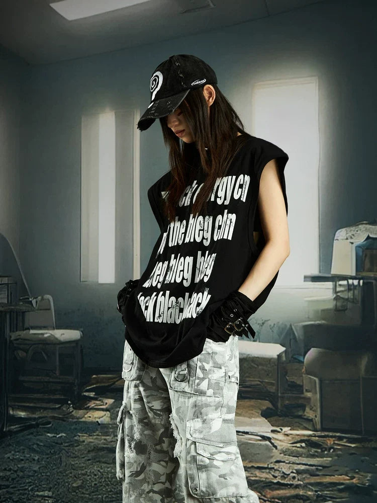 Black Energy Statement Muscle Tee - Notkicks