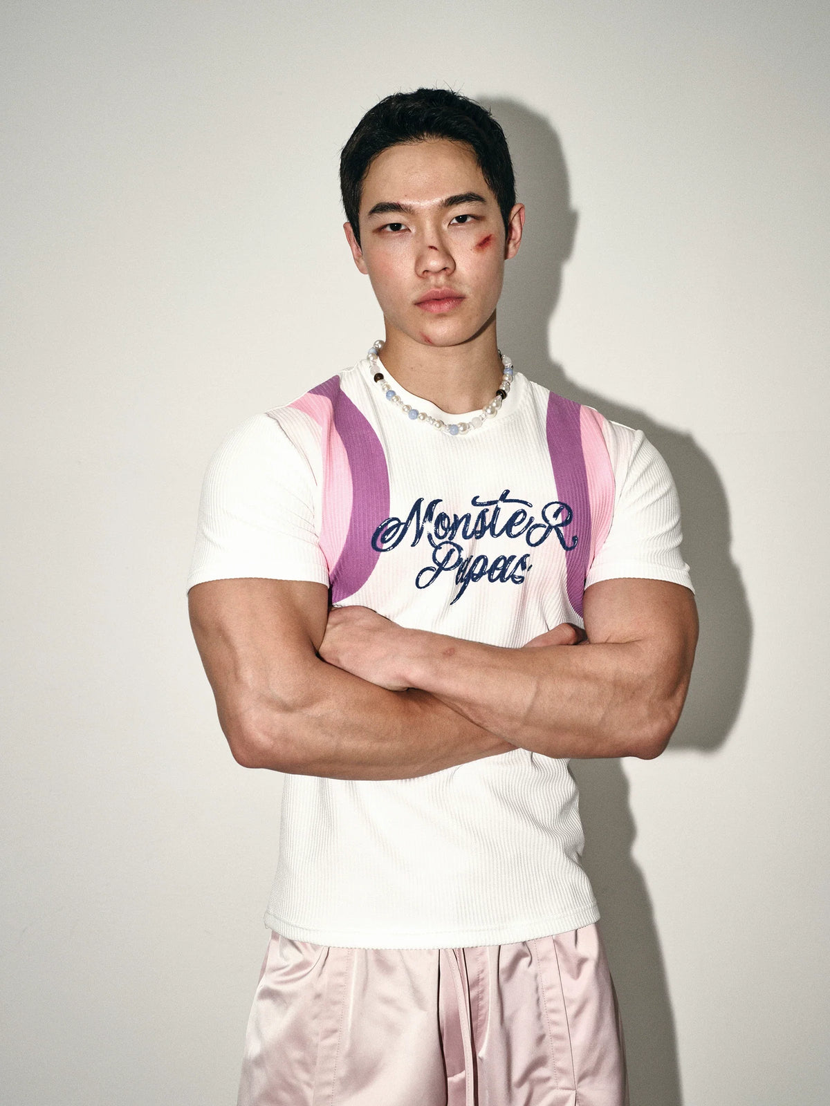 White Suspender Graphic Tee - Notkicks