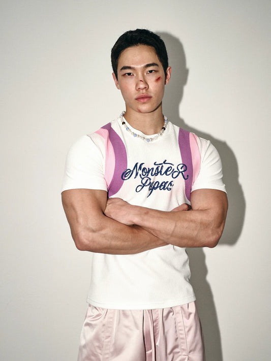 White Suspender Graphic Tee - Notkicks