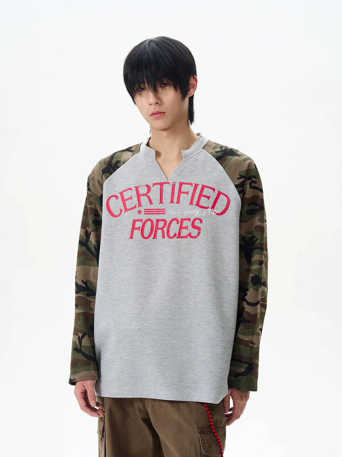 Camo Forces Varsity Henley - Notkicks