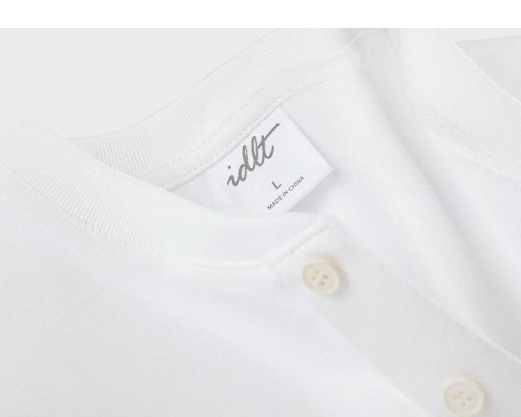 Core Crest Short-Sleeve Henley Tee - Notkicks