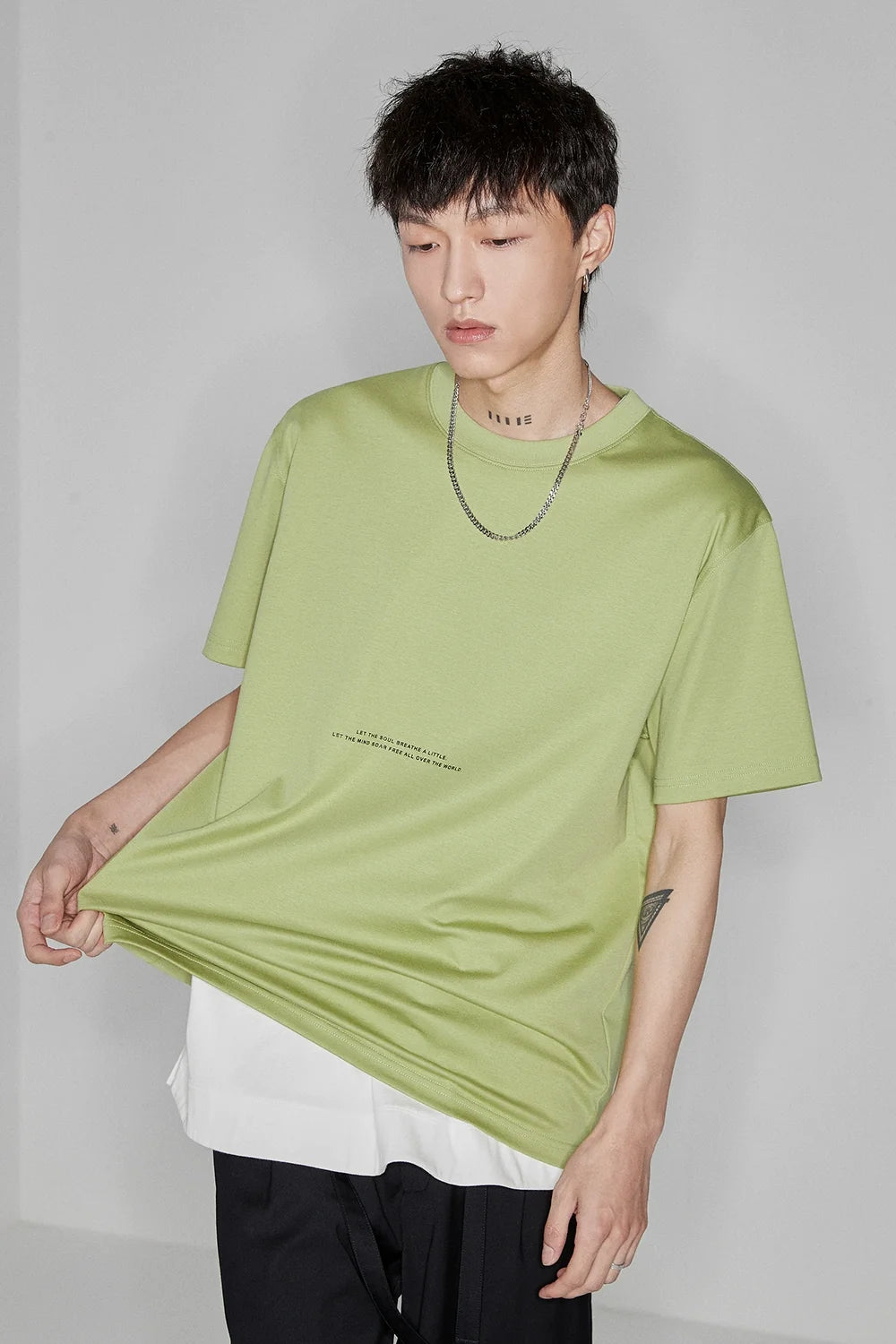 Color Block Letter Print Standard Tee - Notkicks