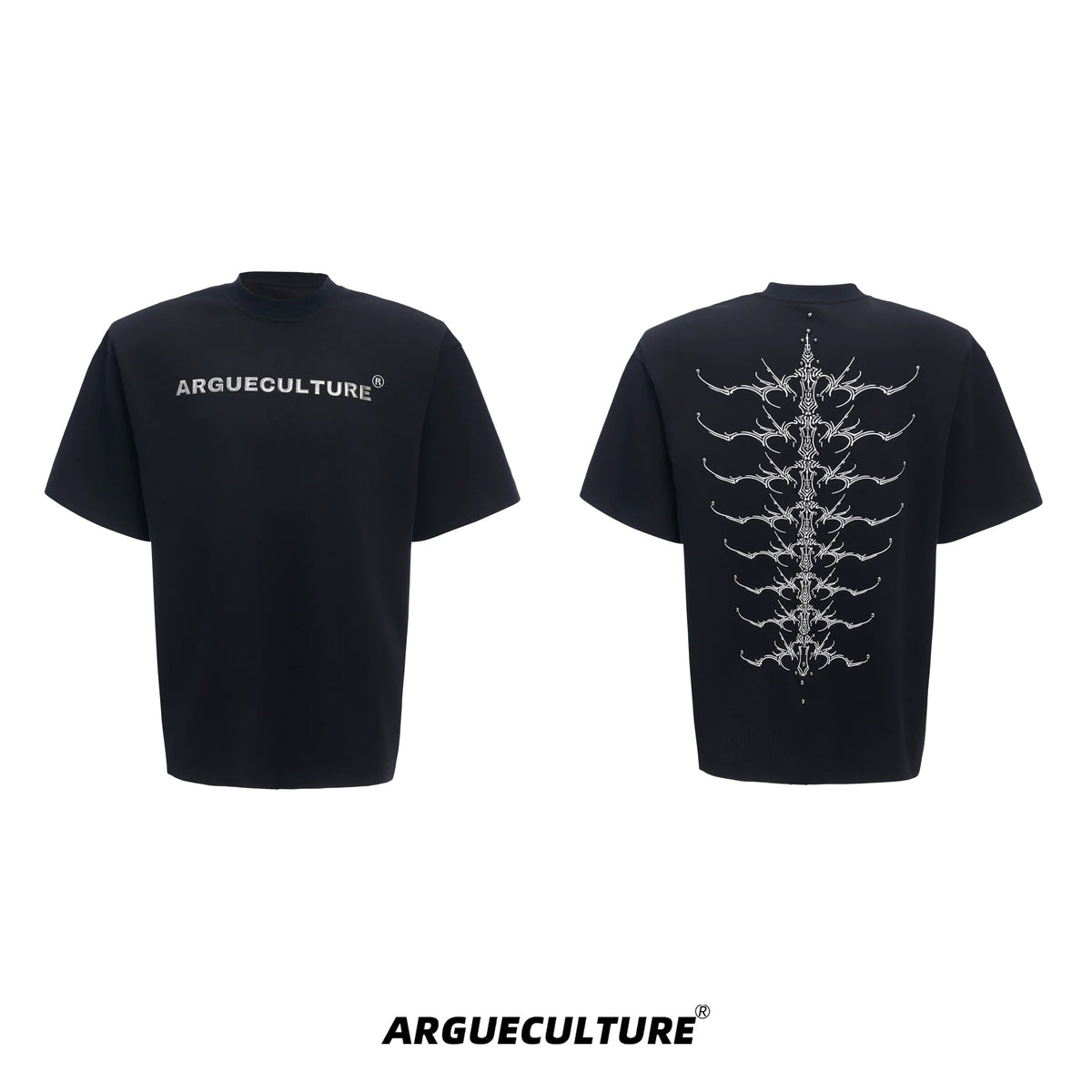 Spine Crystal Grey Graphic Tee - Notkicks