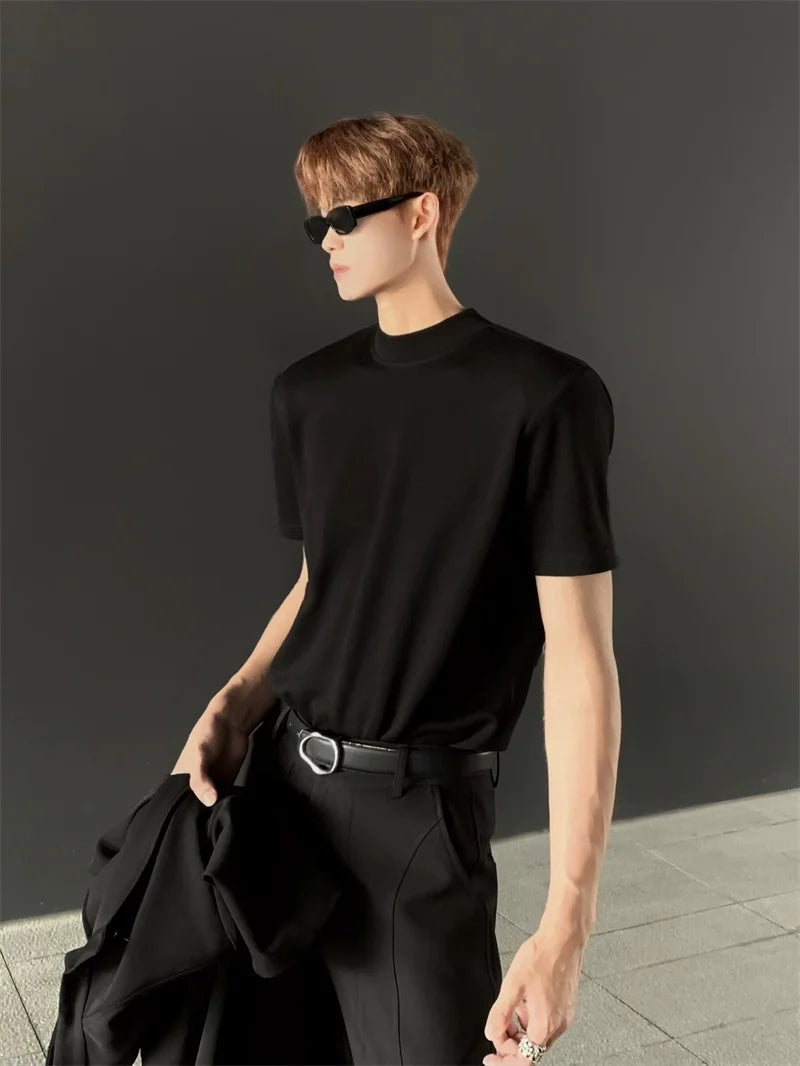 Structured Mock Neck Tee - Notkicks